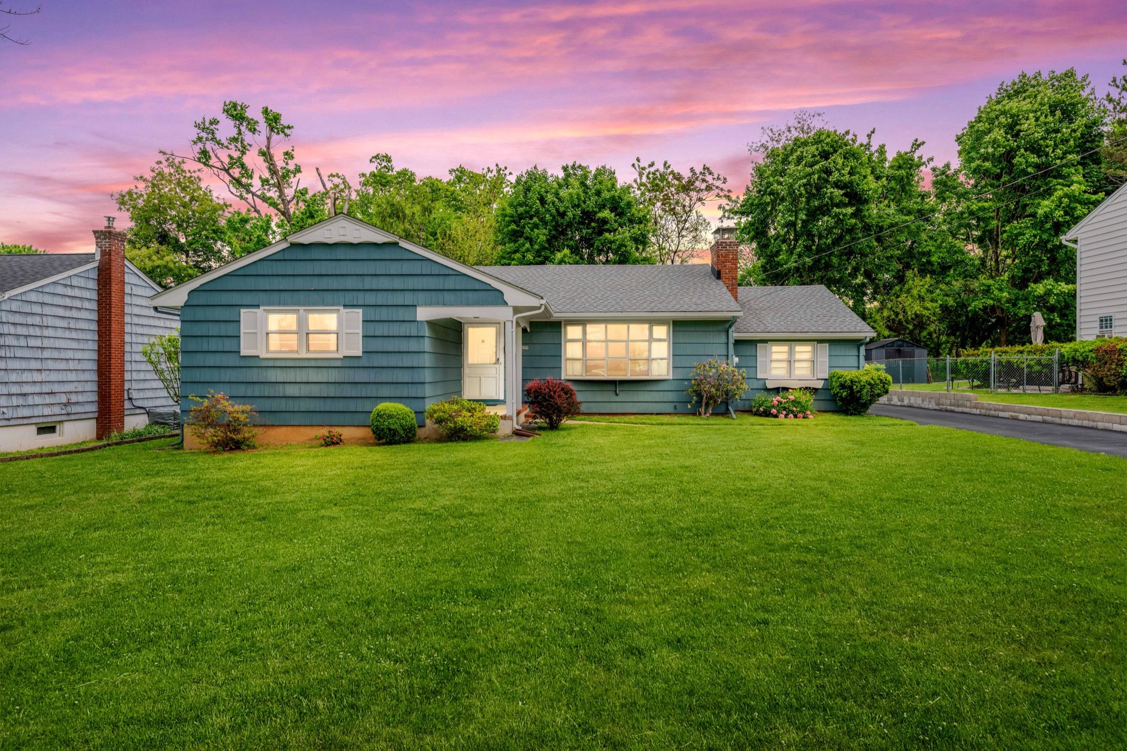 Home exterior after virtual twilight editing
