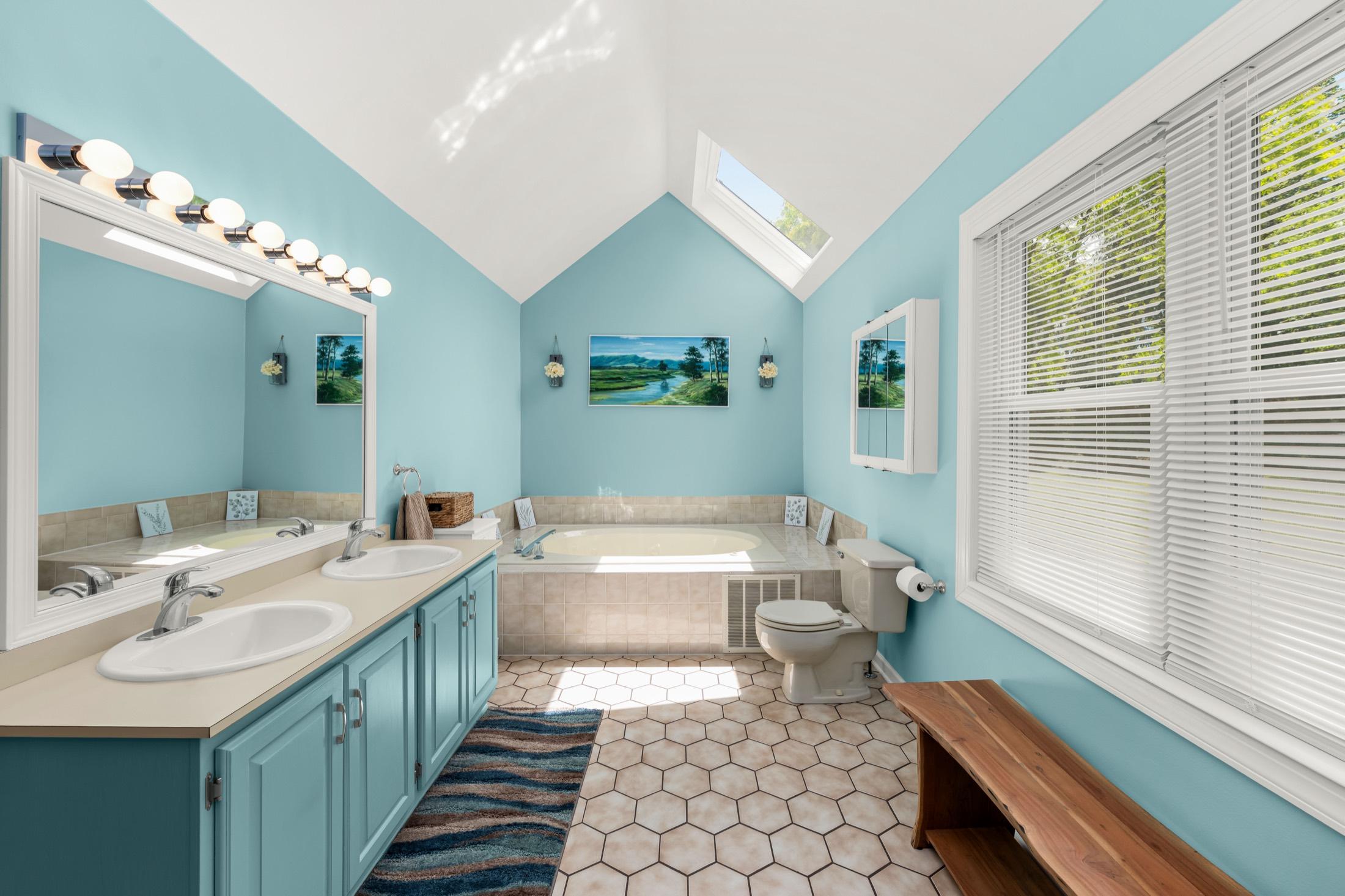 Interior real estate photograph with natural light