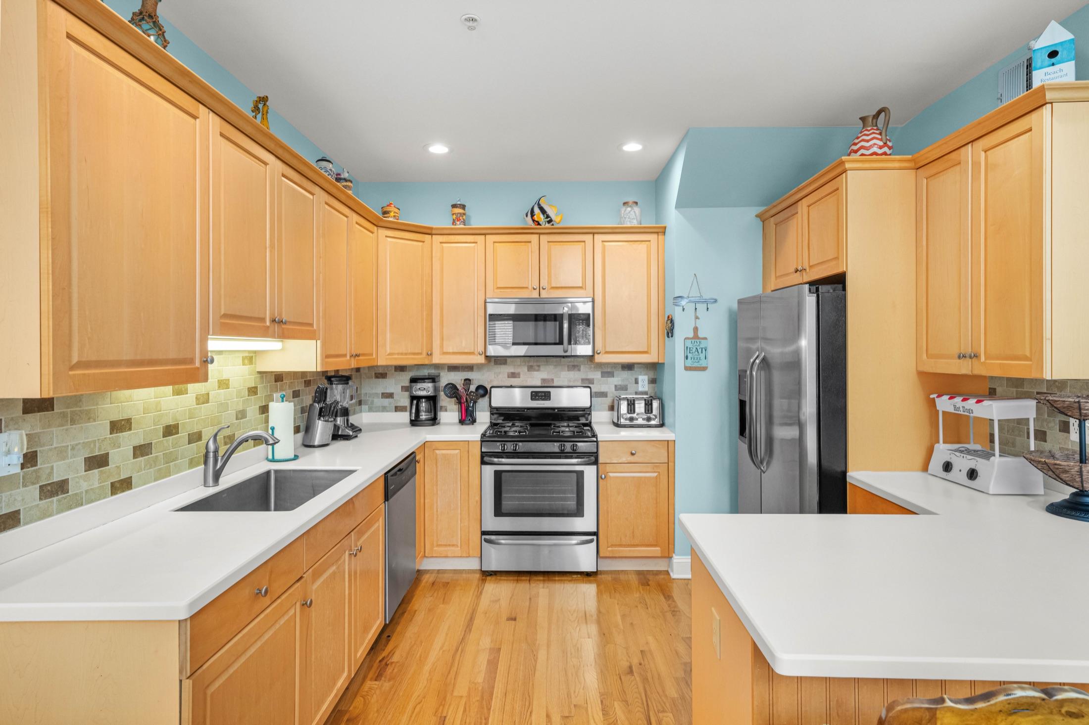 Full kitchen in a Seaside Heights short-term rental