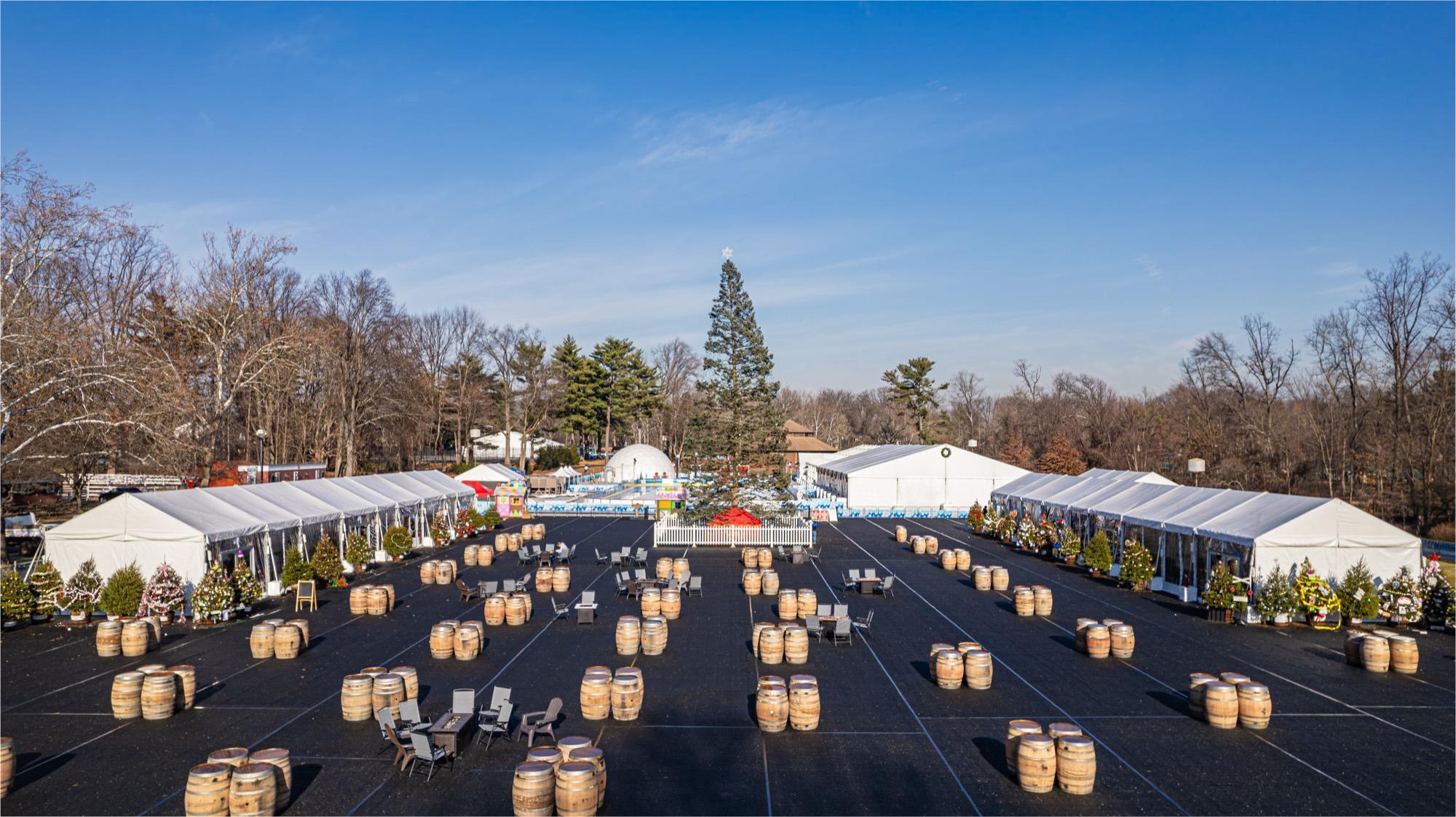 Event tent installation, winter event