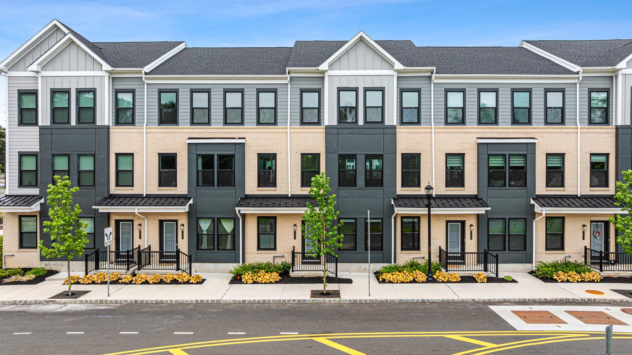 Townhome exterior in daylight, before virtual twilight