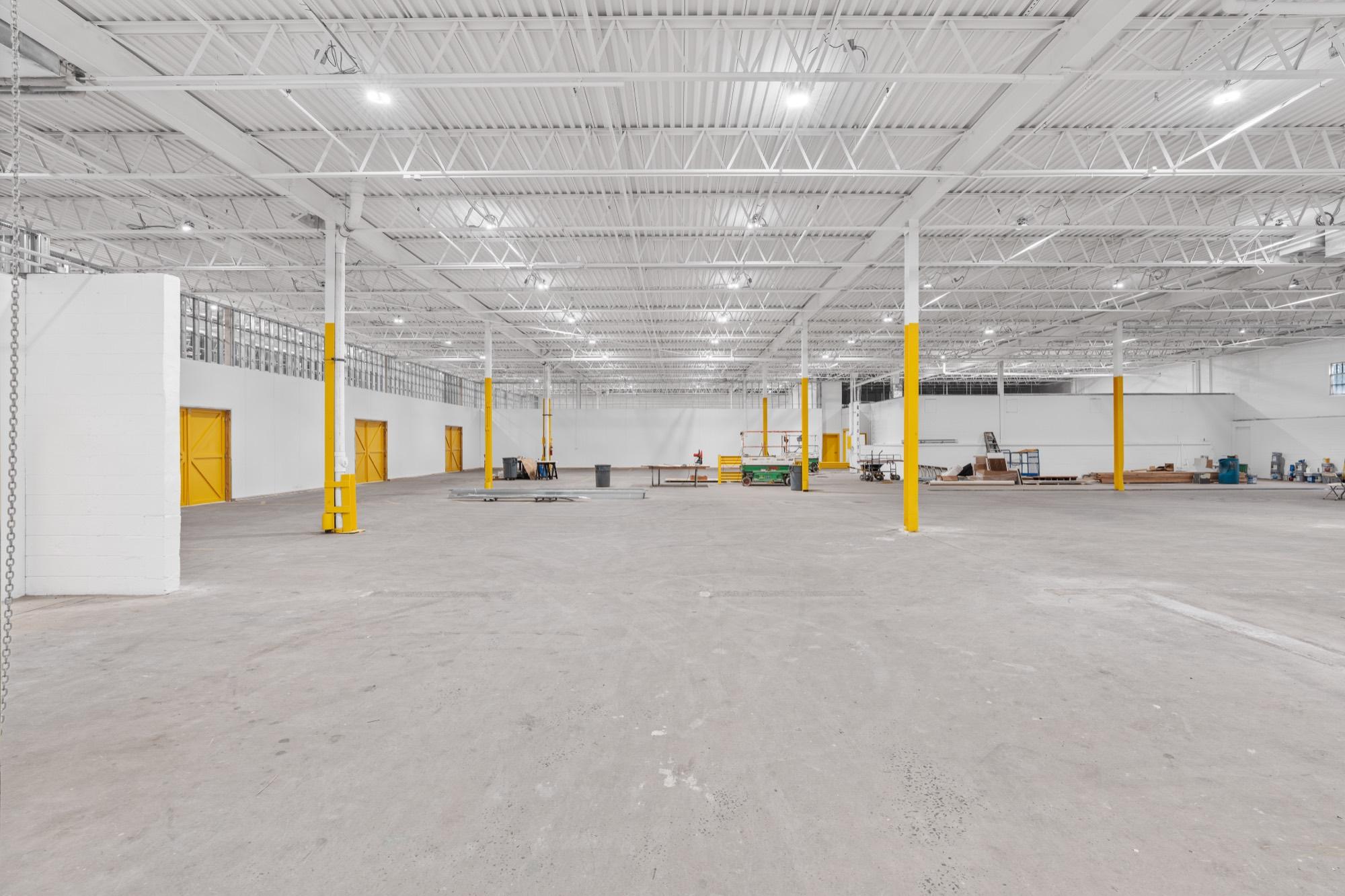 Warehouse interior with loading area