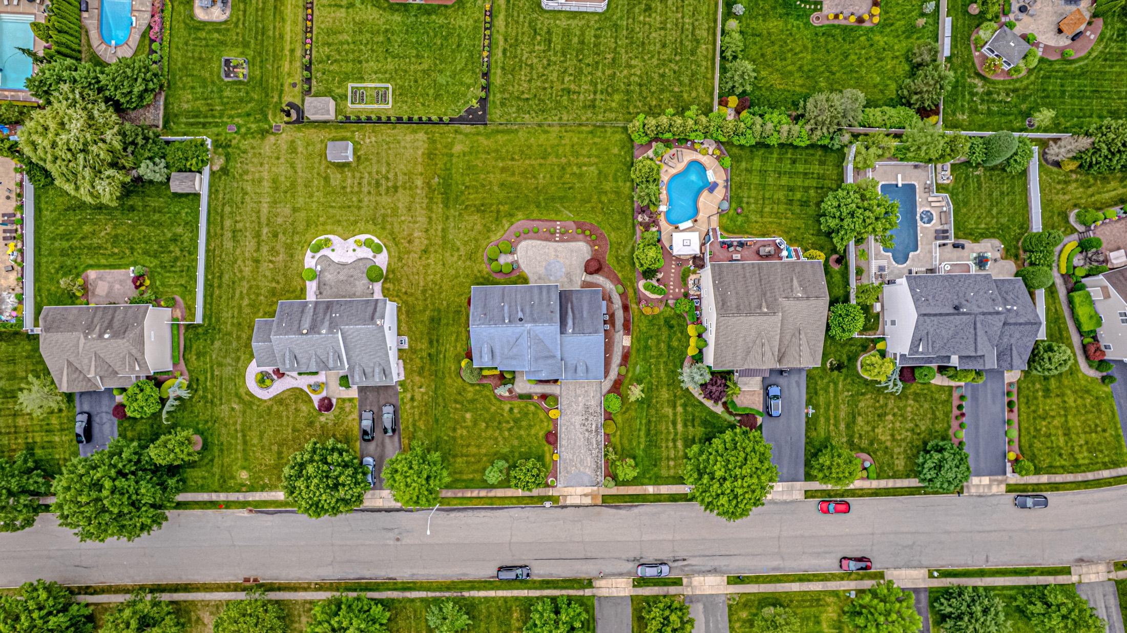 Aerial exterior view of a Freehold NJ home