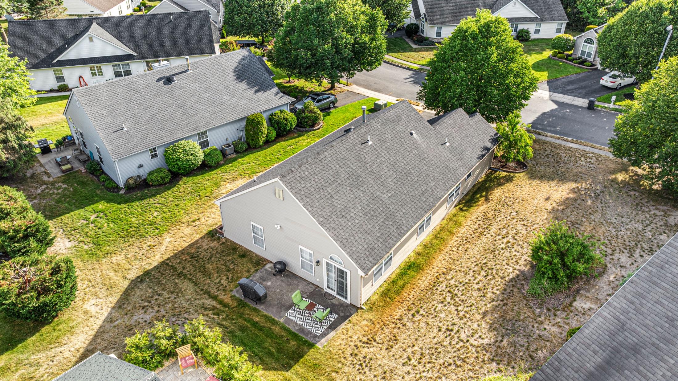 Drone photo before lawn enhancement