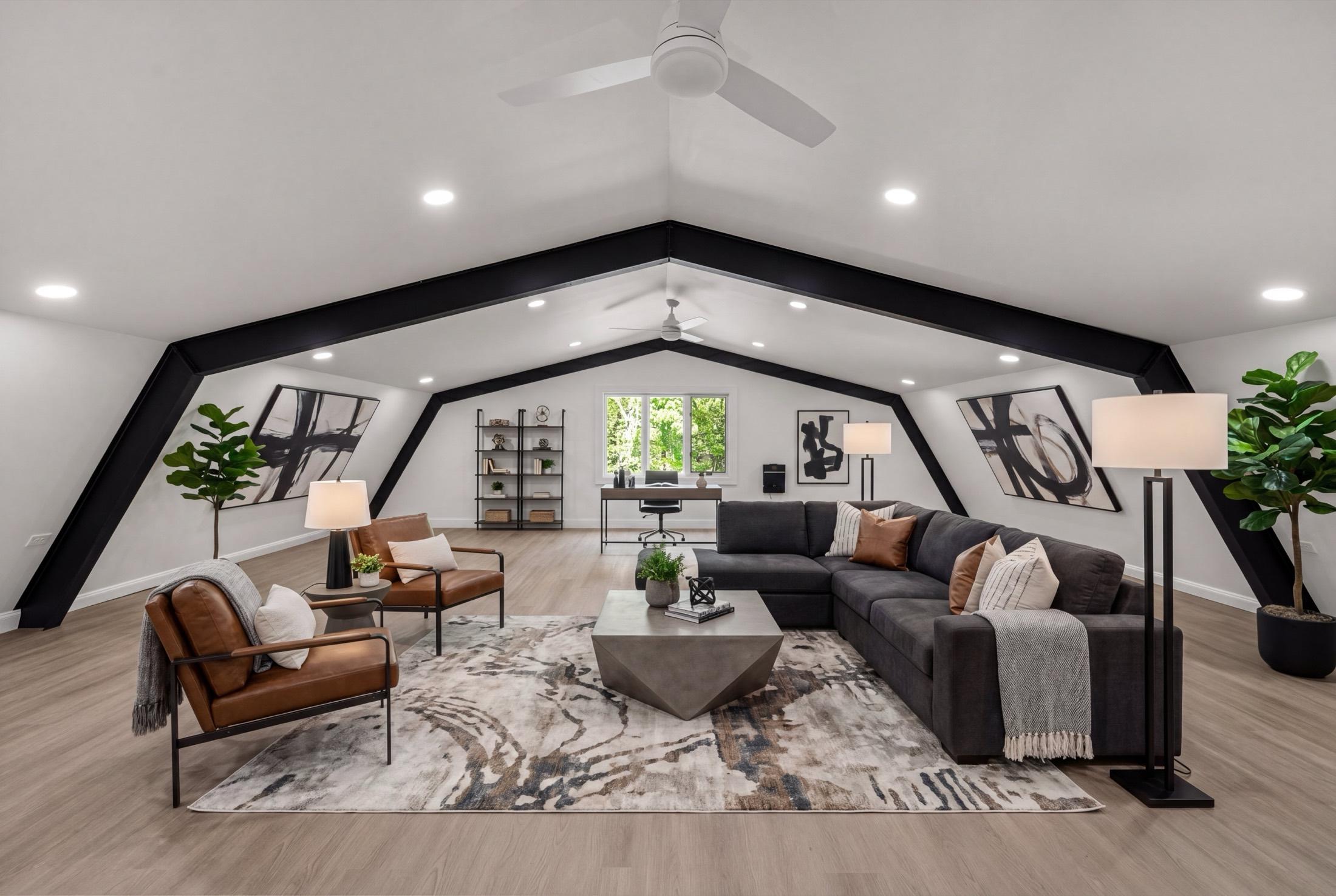 Room after modern virtual staging