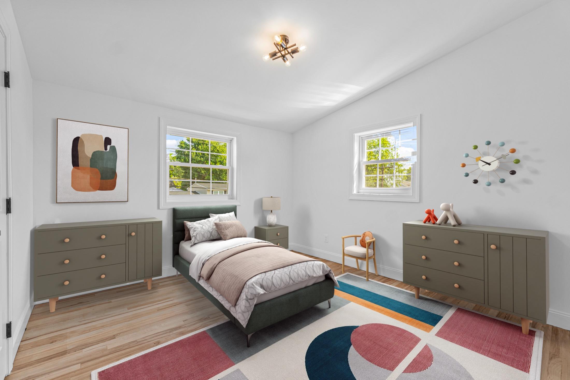 Virtually staged children's bedroom