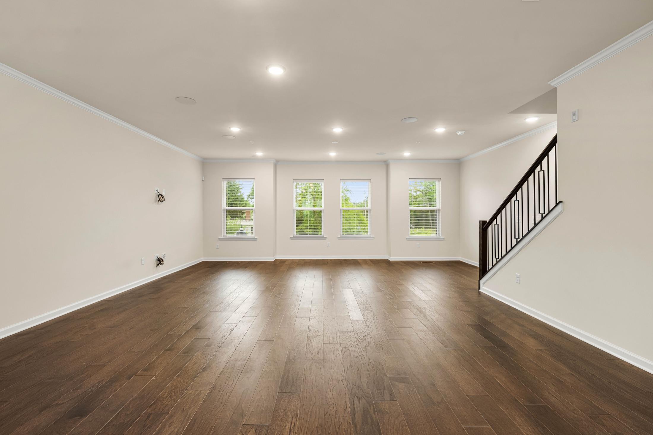 Empty living room before virtual staging