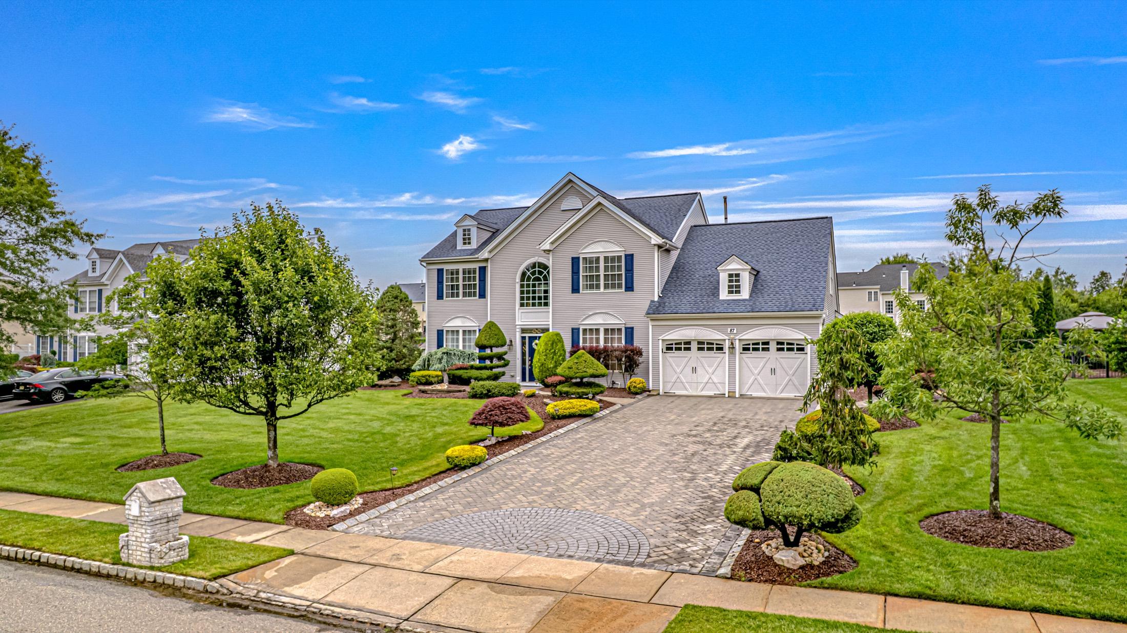 Two-story suburban home exterior, Freehold NJ