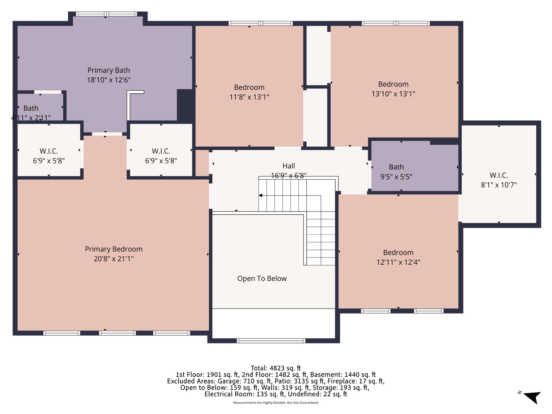 Single-floor 2D plan with room measurements